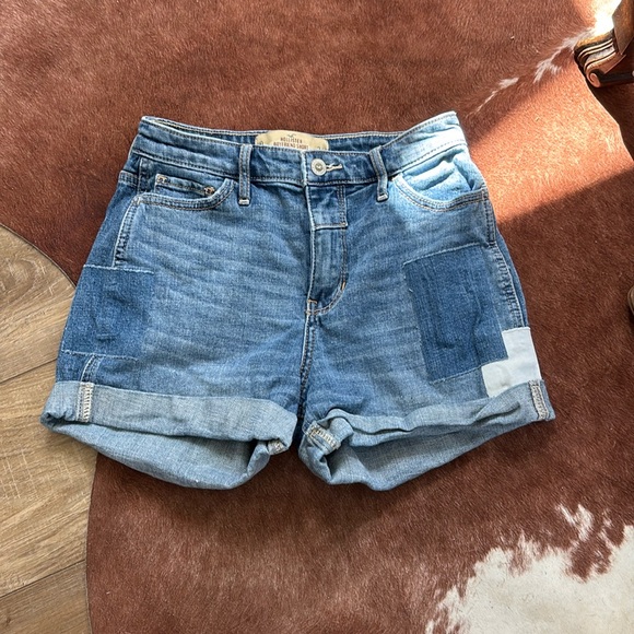 Hollister Pants - Hollister boyfriends short high rise size 24 patchwork